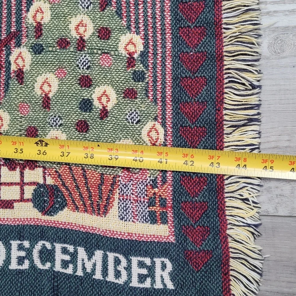 ❤️Home Is Where the Heart Is Woven Calendar Throw Blanket 45 × 58  Double‑sided